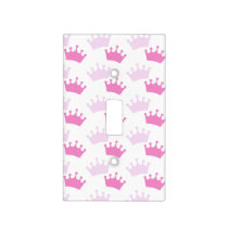 Pink Royal Crowns Fairytale Prince Storybook Decor Light Switch Cover
