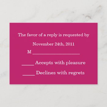 Pink Rsvp Cards Invites by AllyJCat at Zazzle