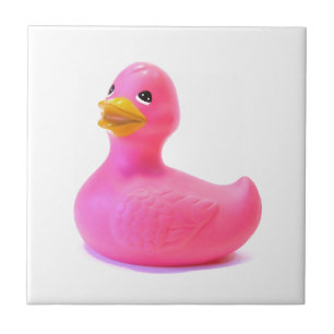 Pink Rubber Duck Tile
