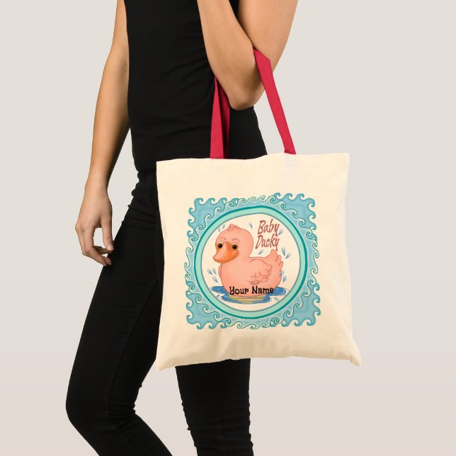 Pink Rubber Duck   Tote Bag (Front (Product))