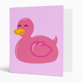 Pink Rubber Ducky Binder