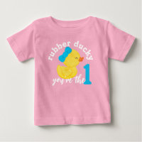 Pink Rubber Ducky You're the One First Birthday