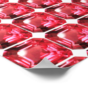 Pink Ruby Gemstone Poster