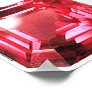 Pink Ruby Gemstone Poster