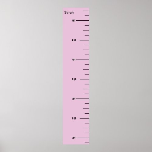 Pink Ruler Growth Chart