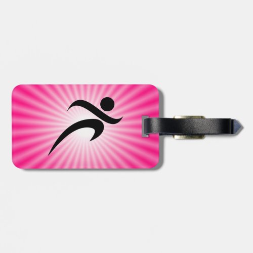 Pink Running Luggage Tag