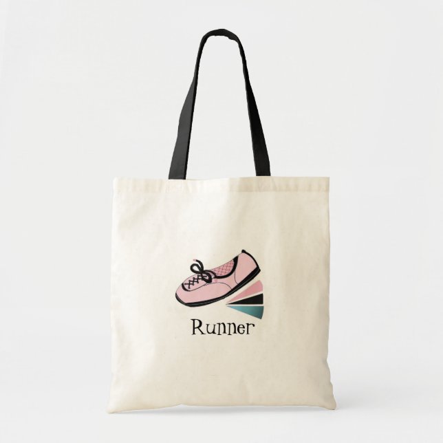Pink Running Shoe - Runner Tote Bag (Front)