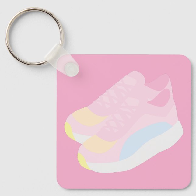 Pink Running Shoes Keychain (Front)