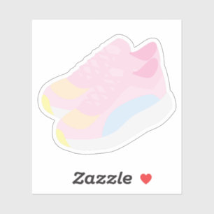 Pink Running Shoes Sticker