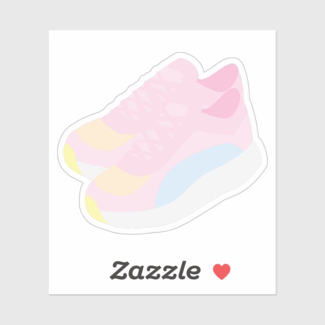 Pink Running Shoes Sticker (Sheet)