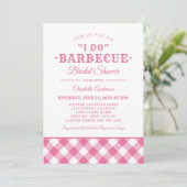 Pink Rustic I Do BBQ Bridal Shower Invitation (Standing Front)