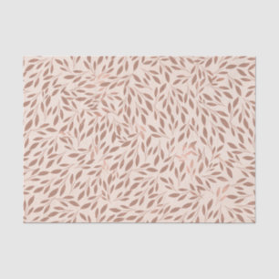 Pink Rustic Leaves Botanical Glam Bridal Shower Tissue Paper