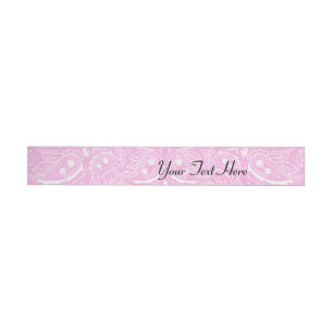 Pink Rustic Paisley Country Western Invitation Wrap Around Address Label