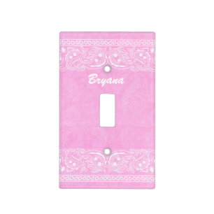 Pink Rustic Paisley Country Western Light Switch Cover