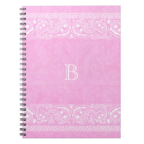 Pink Rustic Paisley Country Western Simple Chic Notebook