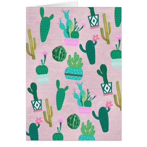 Pink Rustic Southwestern Cacti Cactus Plants