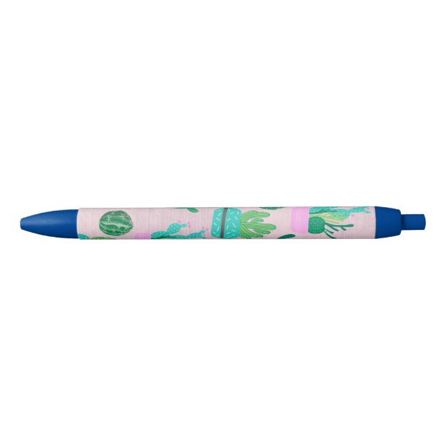 Pink Rustic Southwestern Cacti Cactus Plants Pen (Front)