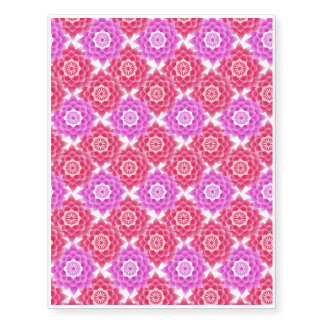 Pink Sacred Lotus Blossoms Oriental Temporary Tattoos