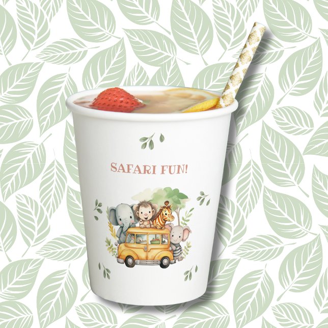 Pink Safari Animals Girls Birthday Party  Paper Cups (Creator Uploaded)