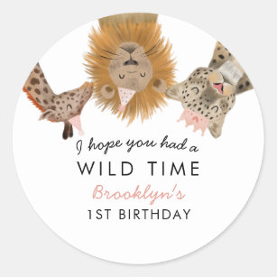 Safari Birthday Stickers