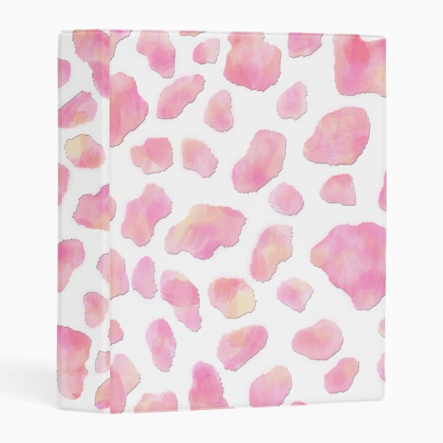 Pink Safari- Pink Leopard Avery Mini Binder (Front/Spine)