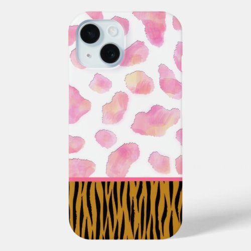 PINK SAFARI _ Pink Leopard  Tiger PrintPhone Case