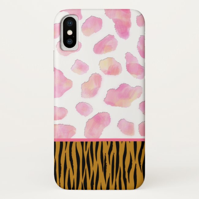 PINK SAFARI - Pink Leopard & Tiger PrintPhone Case