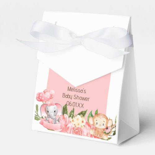 Pink Safari Theme Party Favor Tent Box