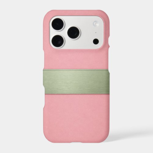 Pink & Sage Green Elegant Pattern – iPhone 17 Pro  Case