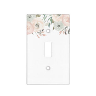 Pink & Sage Mint Green Modern Elegant Chic Light Switch Cover