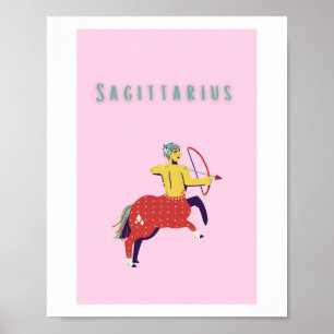 Pink Sagittarius, zodiac, star sign