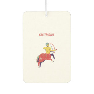 Pink Sagittarius, zodiac, star sign Air Freshener