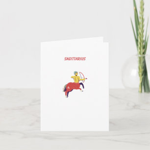 Pink Sagittarius, zodiac, star sign Card