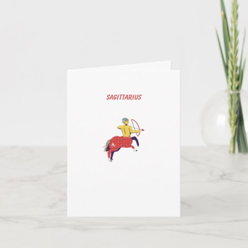 Pink Sagittarius, zodiac, star sign Card