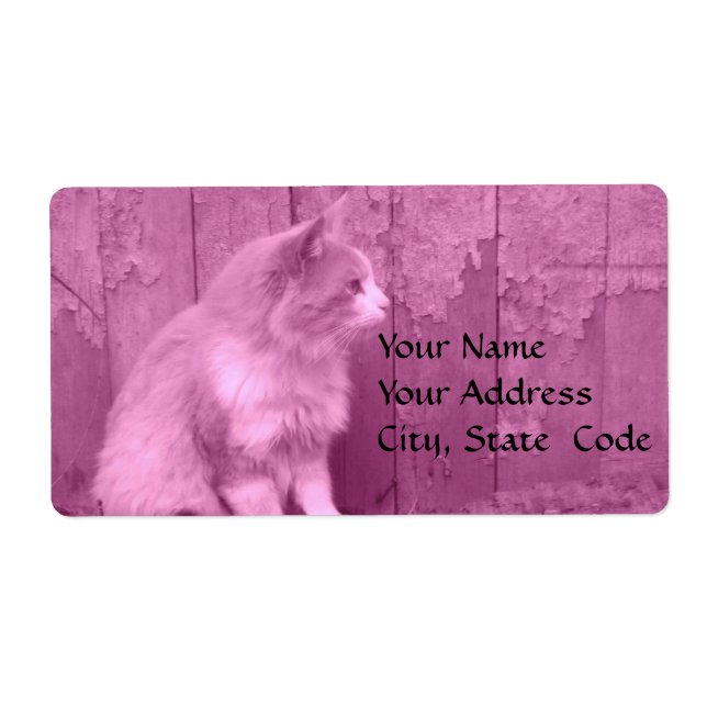 Pink Sahara (Cat) Address labels (Front)