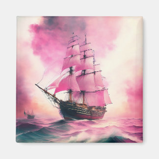Pink Sails themed Magnet