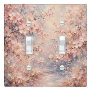 pink sakura Cherry Blossom romantic dreamy  Light Switch Cover