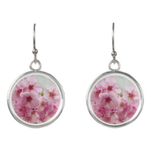 Pink Sakura Cherry Blossom Spring Earrings