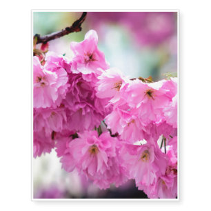 Pink Sakura Cherry Temporary Tattoos