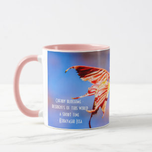 Pink Sakura Flower Blue Sky Mug
