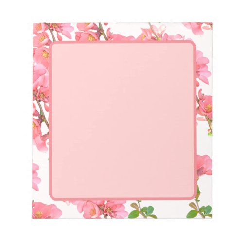 Pink Sakura Flower Notepad