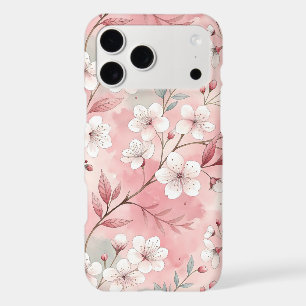 Pink Sakura Flower Pattern iPhone 17 Pro Max Case