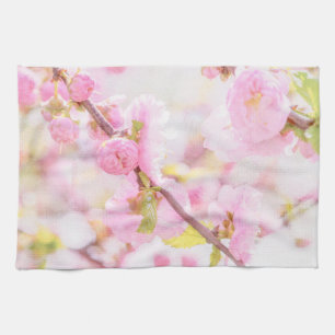 Pink sakura flowers - Japanese cherry blossom Towel