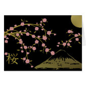 Pink Sakura Gold Black Japanese Screen (Front Horizontal)