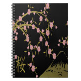 Cherry Blossoms Mount Fuji Japan Sketchbook Notebook