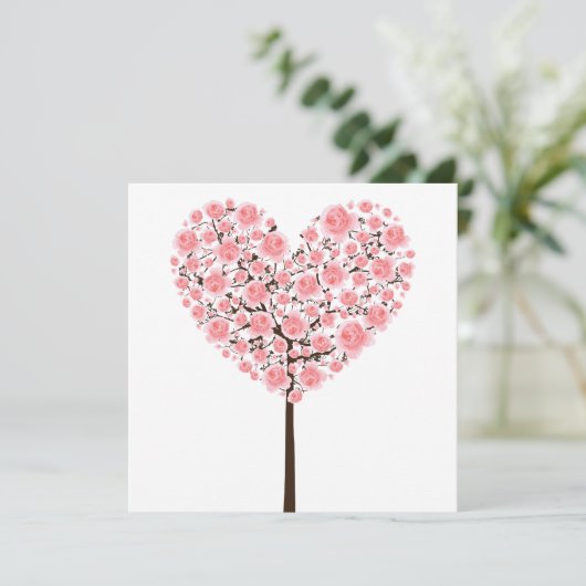 Pink sakura heart tree (Cherry blossom) (Standing Front)