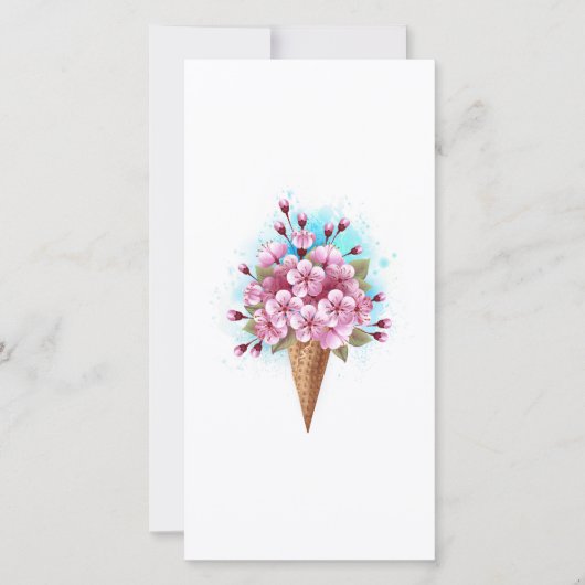 Pink Sakura Ice Cream Waffle Cone (Front)