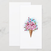 Pink Sakura Ice Cream Waffle Cone (Front/Back)