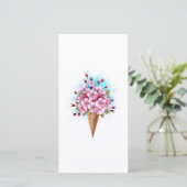 Pink Sakura Ice Cream Waffle Cone (Standing Front)
