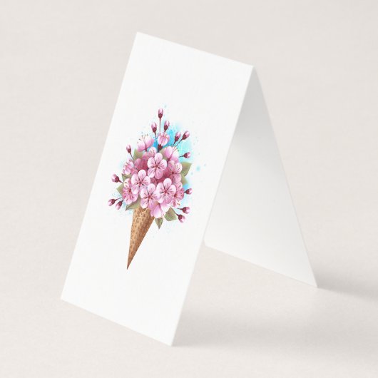 Pink Sakura Ice Cream Waffle Cone (Back)
